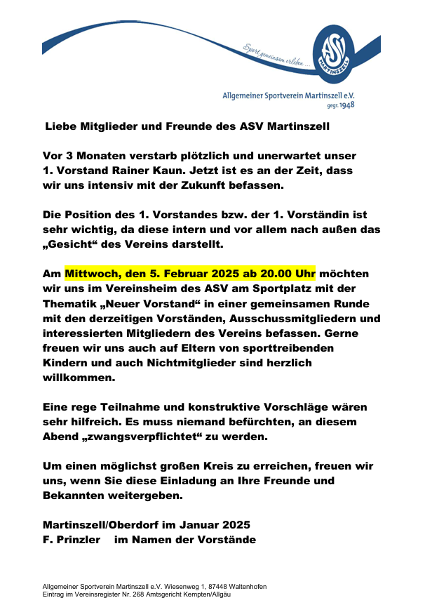 Zukunftsfrage ASV